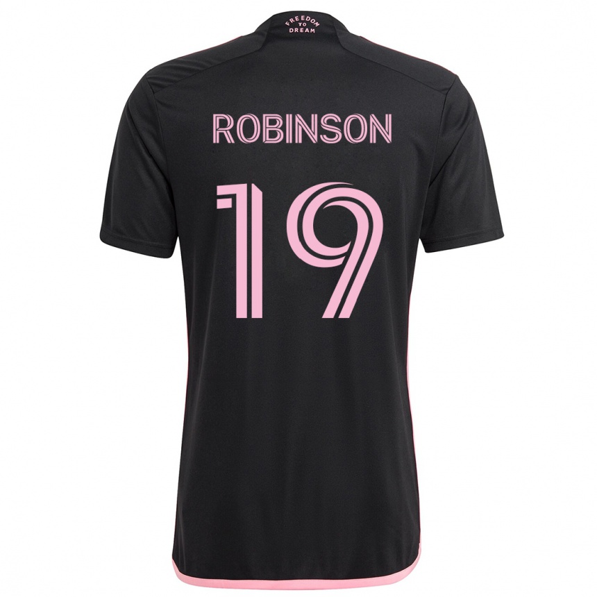 Kids Football Robbie Robinson #19 Black Away Jersey 2024/25 T-Shirt Australia