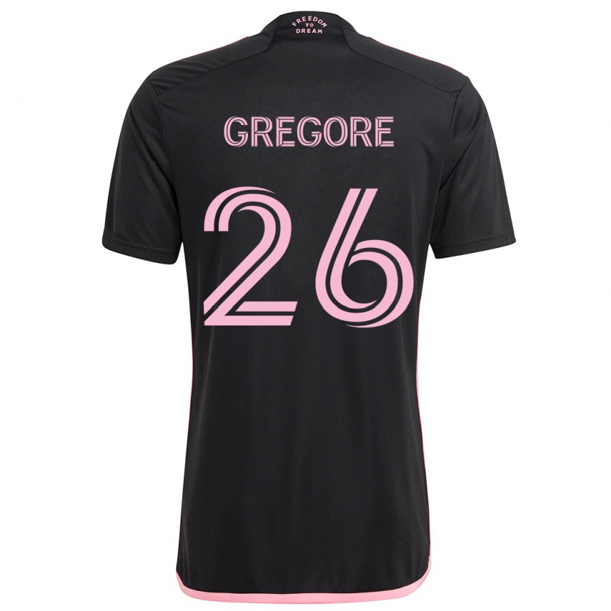 Kids Football Gregore #26 Black Away Jersey 2024/25 T-Shirt Australia