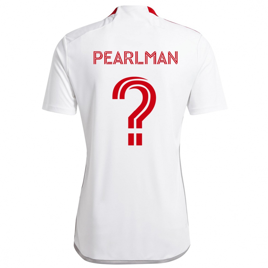 Kids Football Adam Pearlman #0 White Red Away Jersey 2024/25 T-Shirt Australia