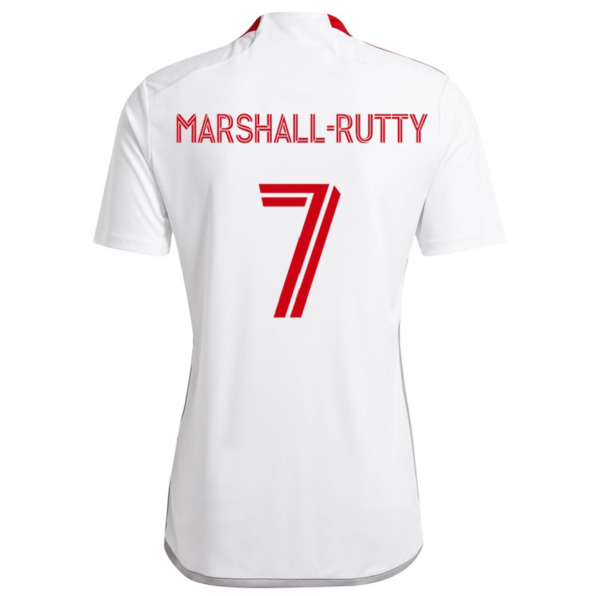 Kids Football Jahkeele Marshall-Rutty #7 White Red Away Jersey 2024/25 T-Shirt Australia