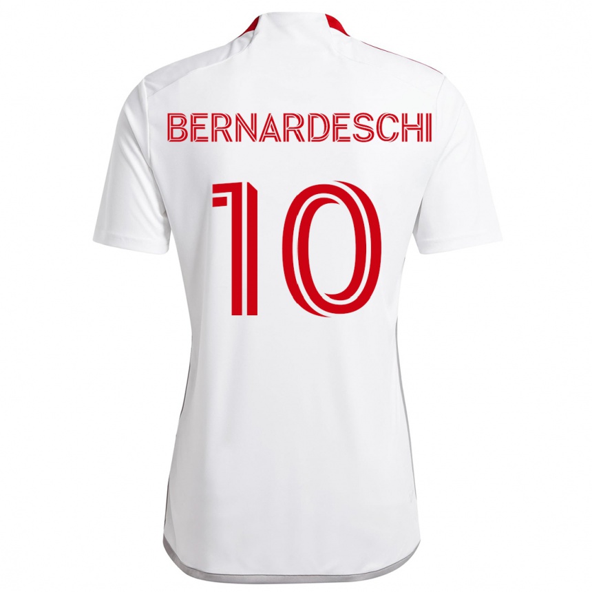 Kids Football Federico Bernardeschi #10 White Red Away Jersey 2024/25 T-Shirt Australia