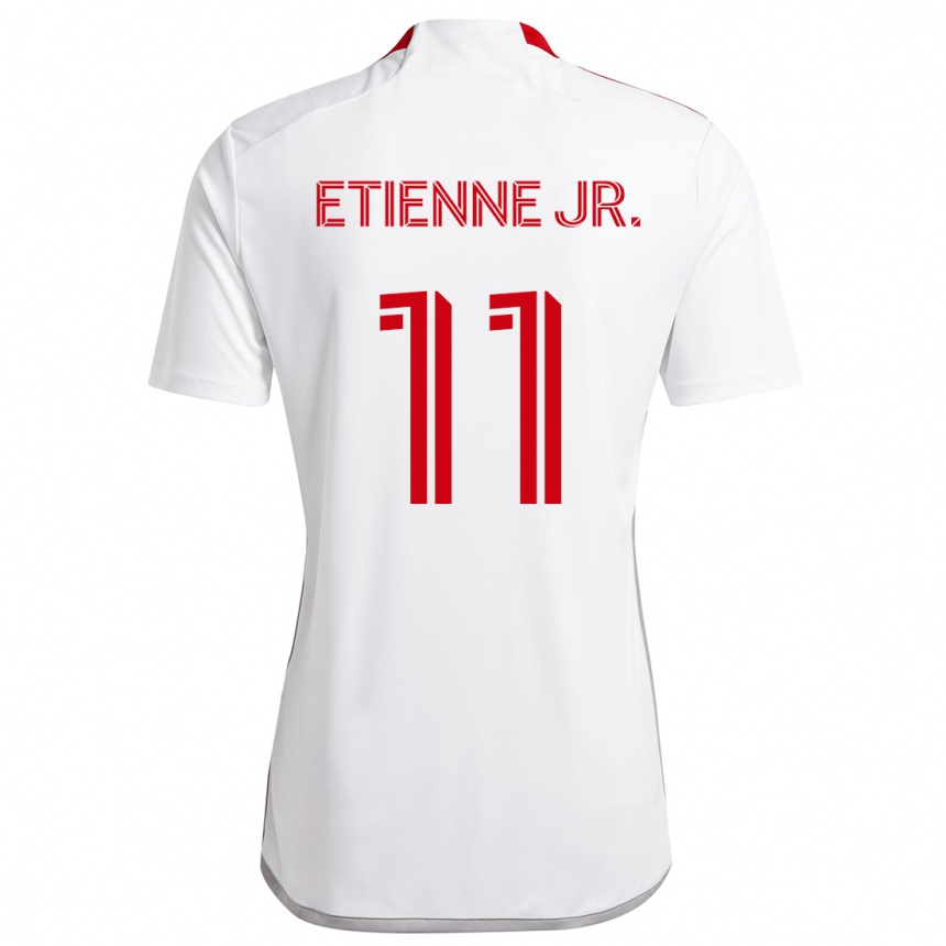 Kids Football Derrick Etienne Jr. #11 White Red Away Jersey 2024/25 T-Shirt Australia