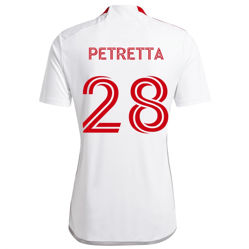 Kids Football Raoul Petretta #28 White Red Away Jersey 2024/25 T-Shirt Australia