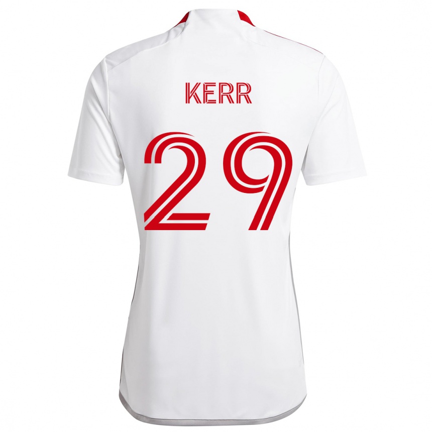 Kids Football Deandre Kerr #29 White Red Away Jersey 2024/25 T-Shirt Australia