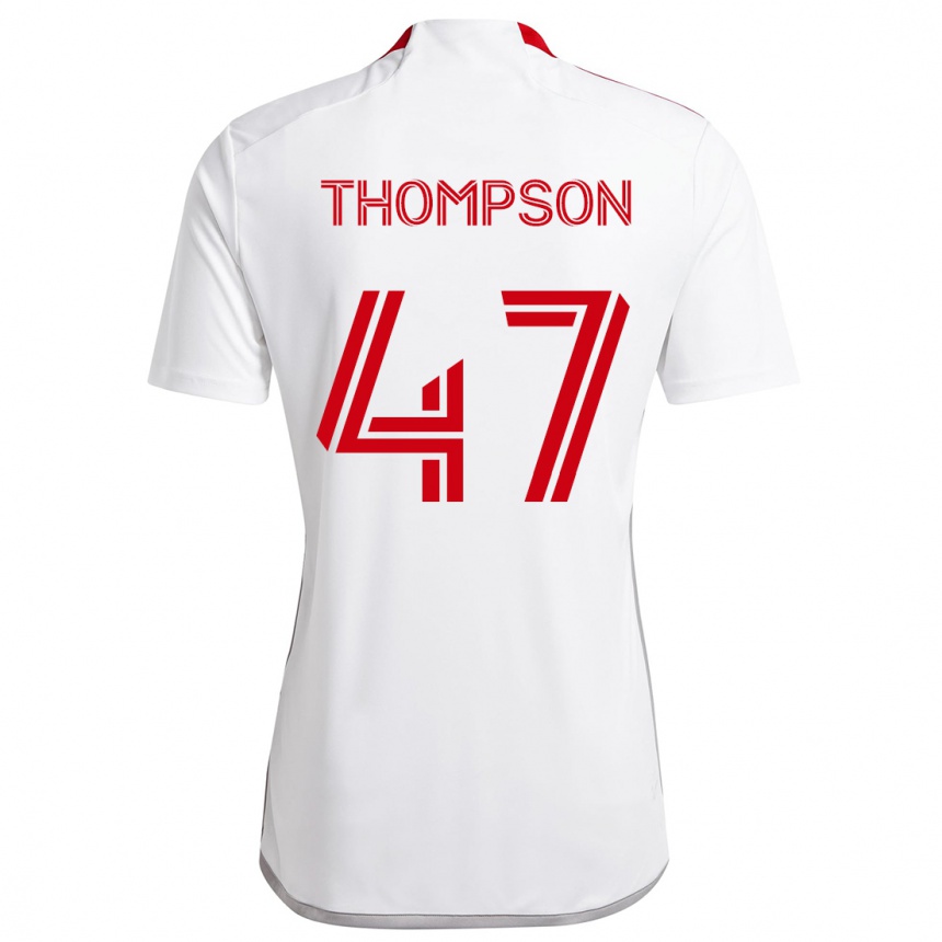 Kids Football Kosi Thompson #47 White Red Away Jersey 2024/25 T-Shirt Australia