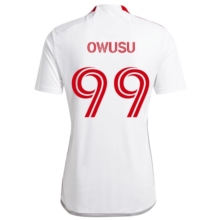 Kids Football Prince Osei Owusu #99 White Red Away Jersey 2024/25 T-Shirt Australia