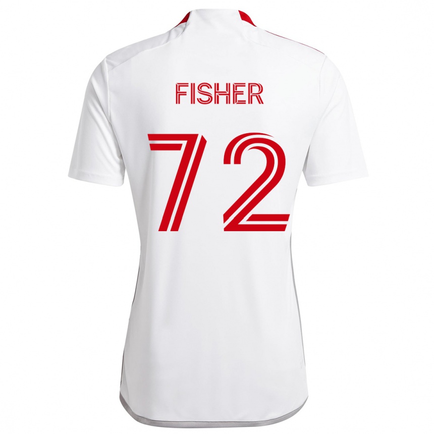 Kids Football Mark Fisher #72 White Red Away Jersey 2024/25 T-Shirt Australia