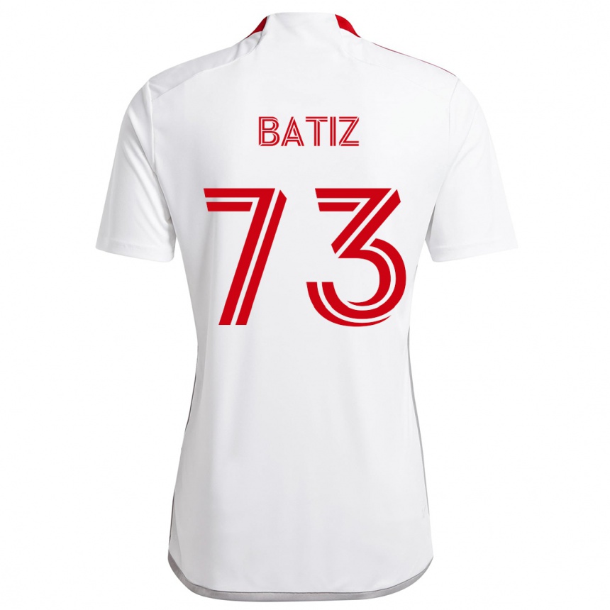 Kids Football Jesus Batiz #73 White Red Away Jersey 2024/25 T-Shirt Australia