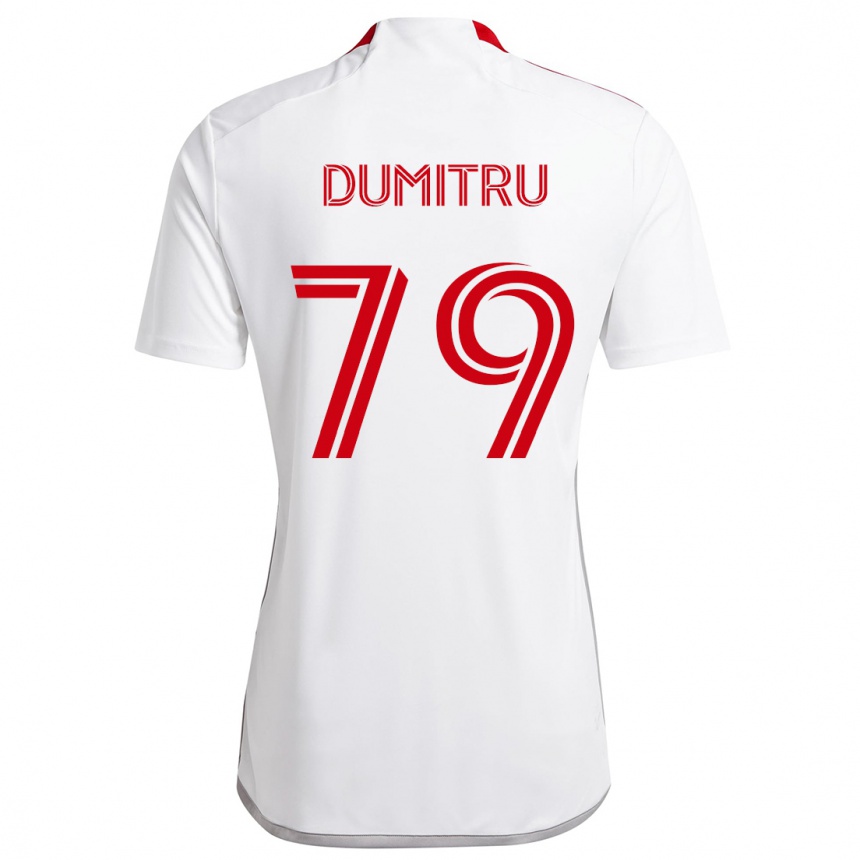 Kids Football Andrei Dumitru #79 White Red Away Jersey 2024/25 T-Shirt Australia