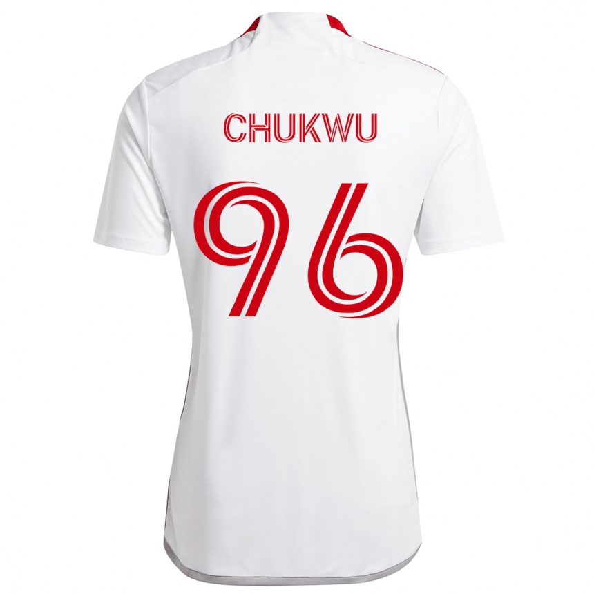 Kids Football Richard Chukwu #96 White Red Away Jersey 2024/25 T-Shirt Australia