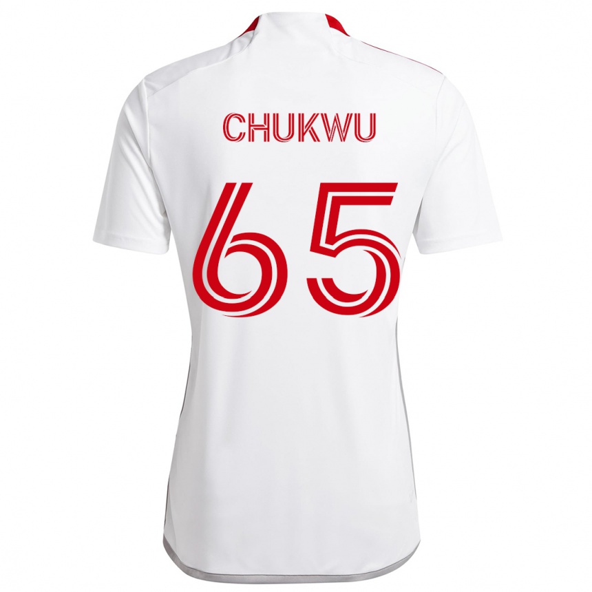 Kids Football Joses Chukwu #65 White Red Away Jersey 2024/25 T-Shirt Australia