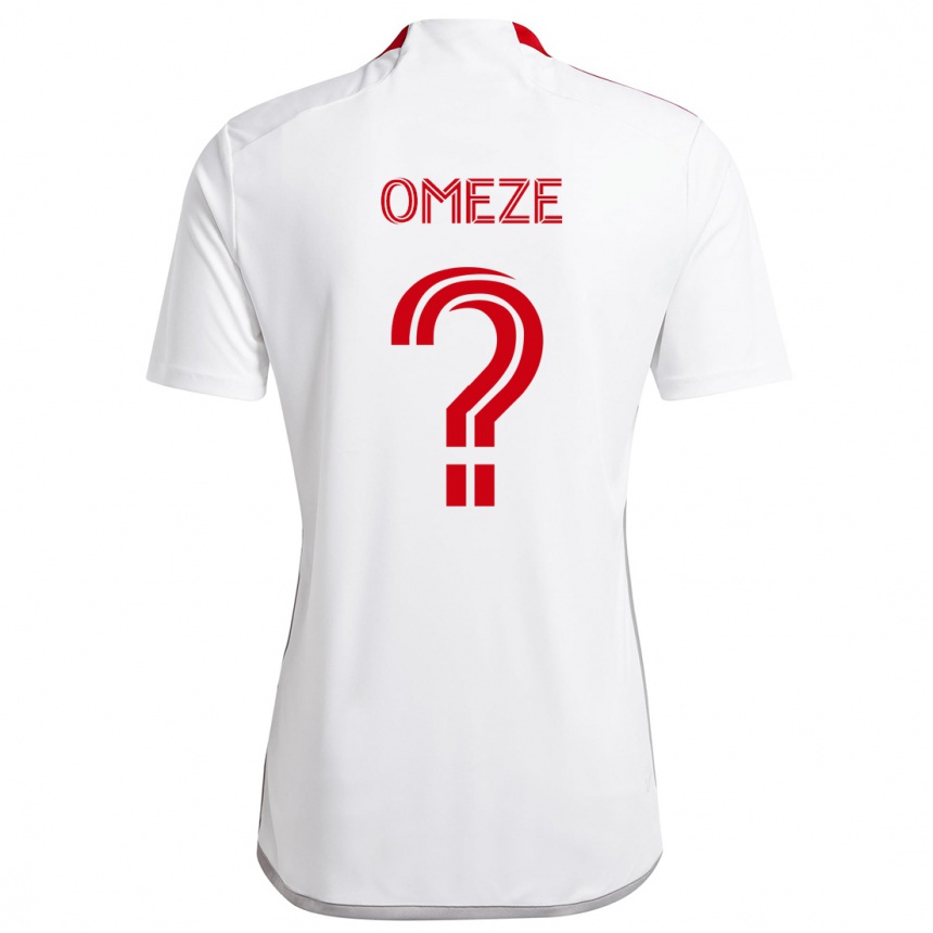 Kids Football Chimere Omeze #0 White Red Away Jersey 2024/25 T-Shirt Australia