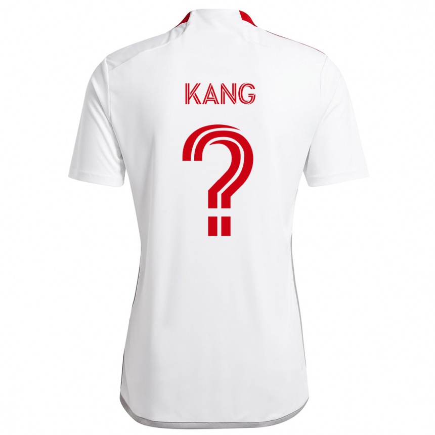 Kids Football Ethan Kang #0 White Red Away Jersey 2024/25 T-Shirt Australia