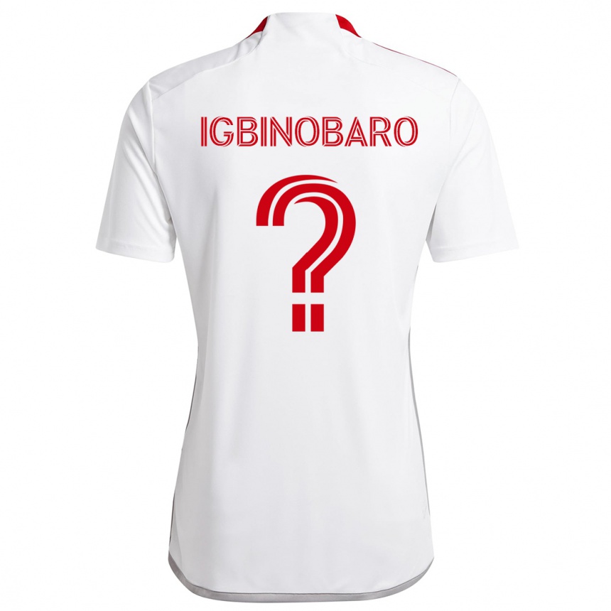 Kids Football Philip Igbinobaro #0 White Red Away Jersey 2024/25 T-Shirt Australia