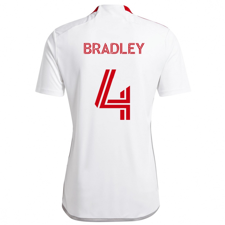 Kids Football Michael Bradley #4 White Red Away Jersey 2024/25 T-Shirt Australia