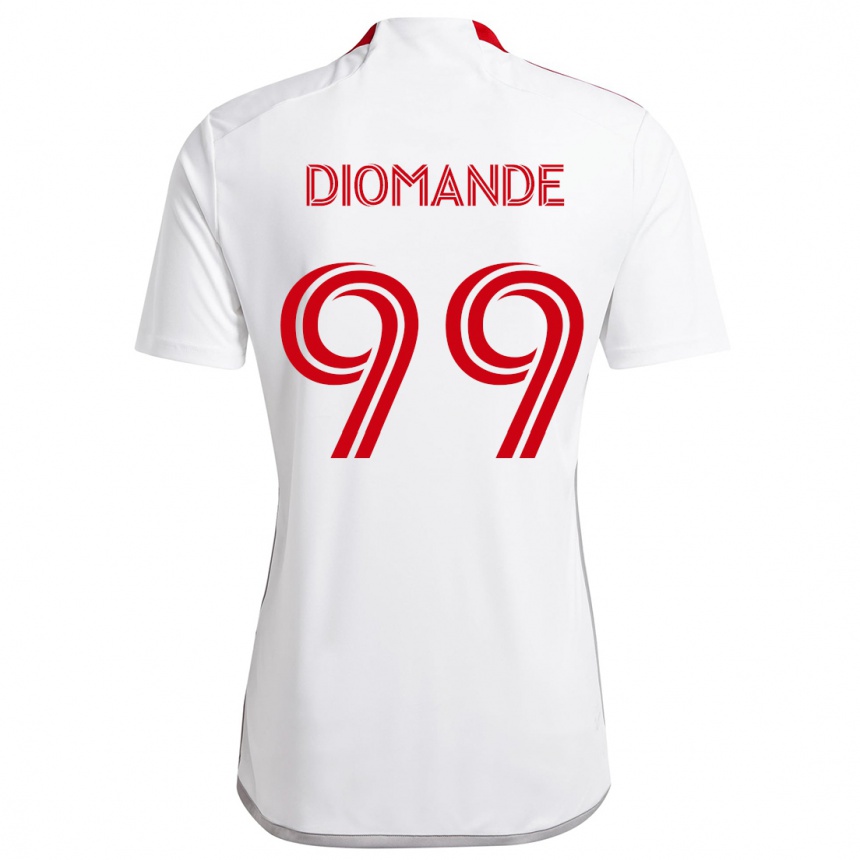 Kids Football Adama Diomande #99 White Red Away Jersey 2024/25 T-Shirt Australia