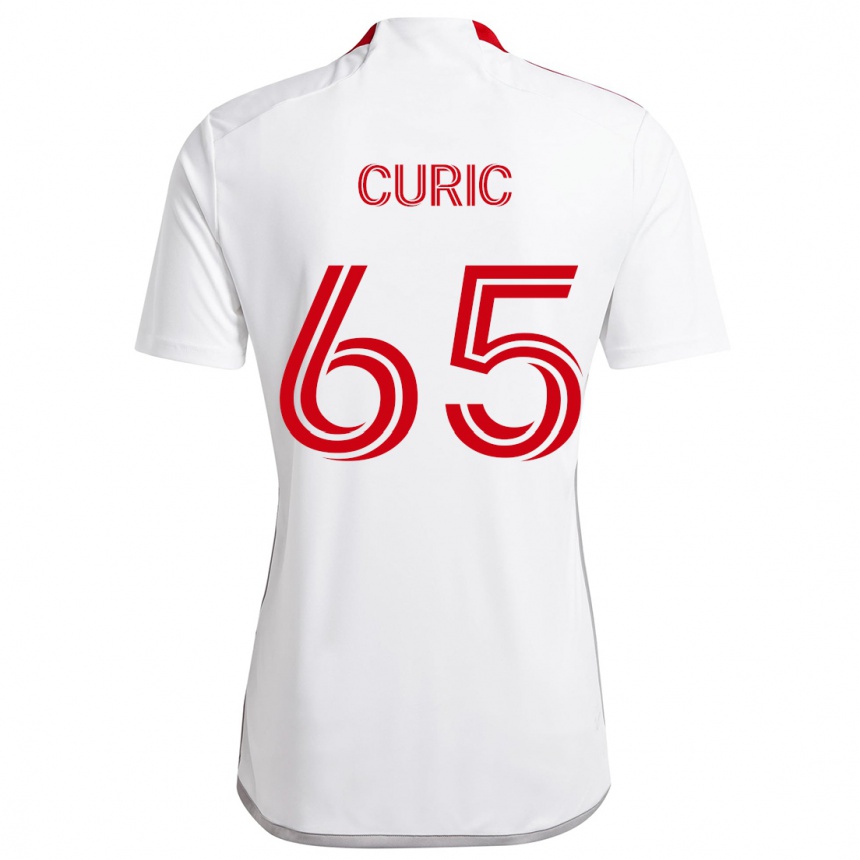 Kids Football Antony Curic #65 White Red Away Jersey 2024/25 T-Shirt Australia