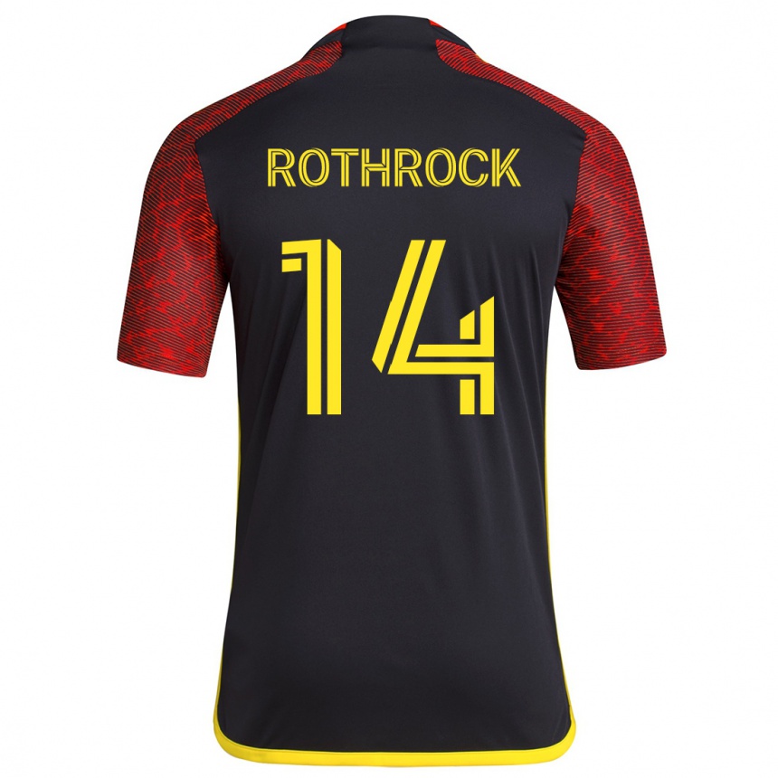 Kids Football Paul Rothrock #14 Red Black Away Jersey 2024/25 T-Shirt Australia