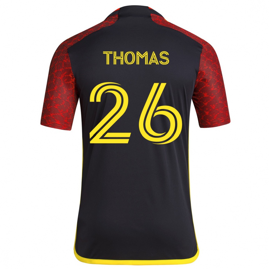 Kids Football Andrew Thomas #26 Red Black Away Jersey 2024/25 T-Shirt Australia