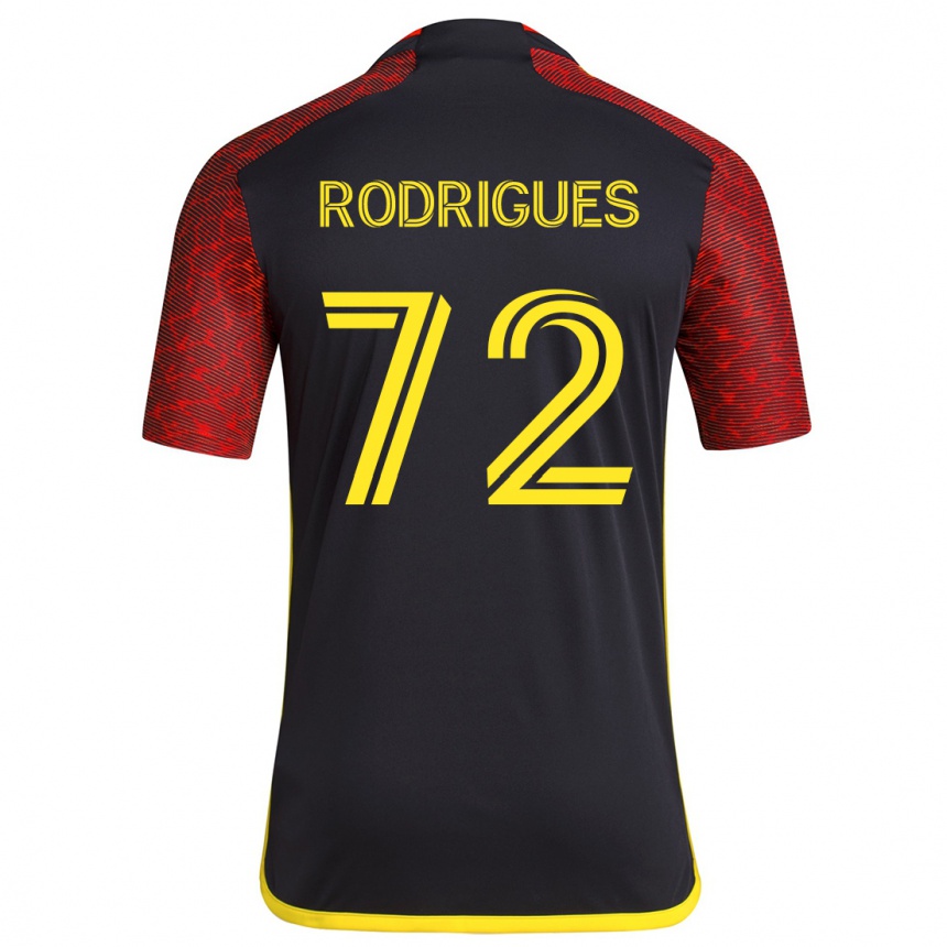 Kids Football Braudílio Rodrigues #72 Red Black Away Jersey 2024/25 T-Shirt Australia