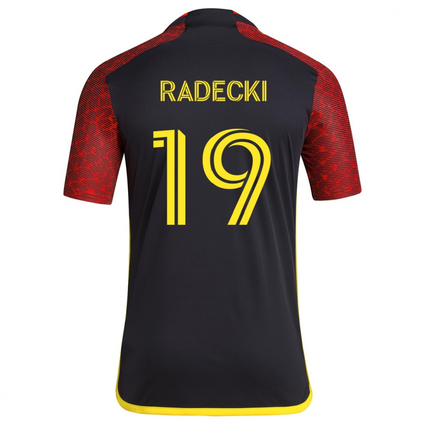 Kids Football Taylor Radecki #19 Red Black Away Jersey 2024/25 T-Shirt Australia