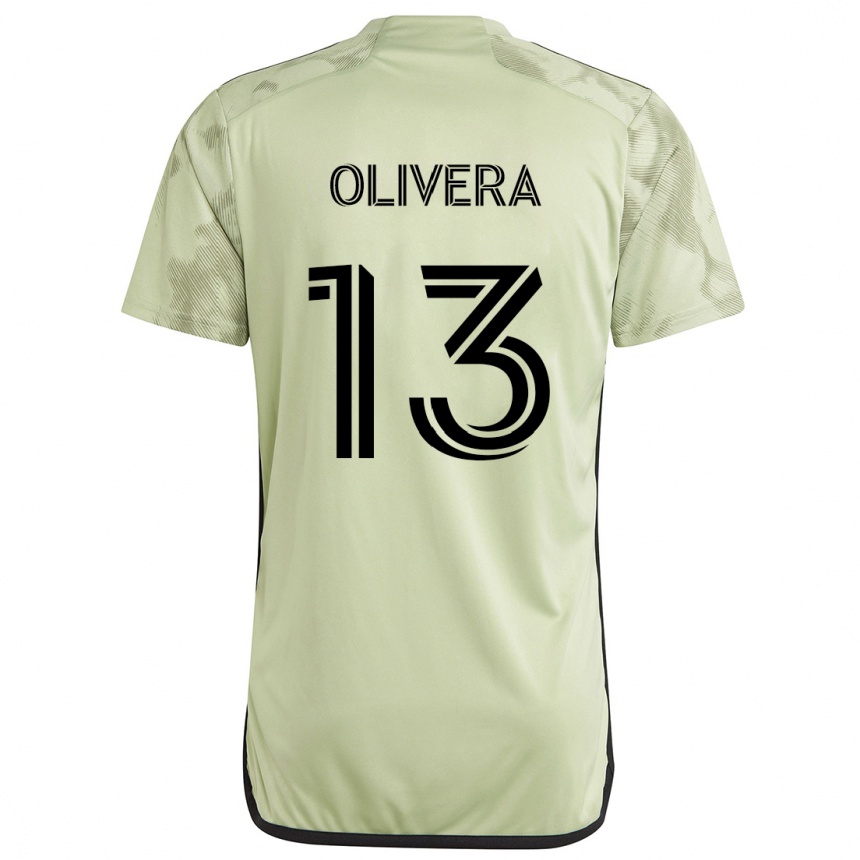 Kids Football Cristian Olivera #13 Light Green Away Jersey 2024/25 T-Shirt Australia