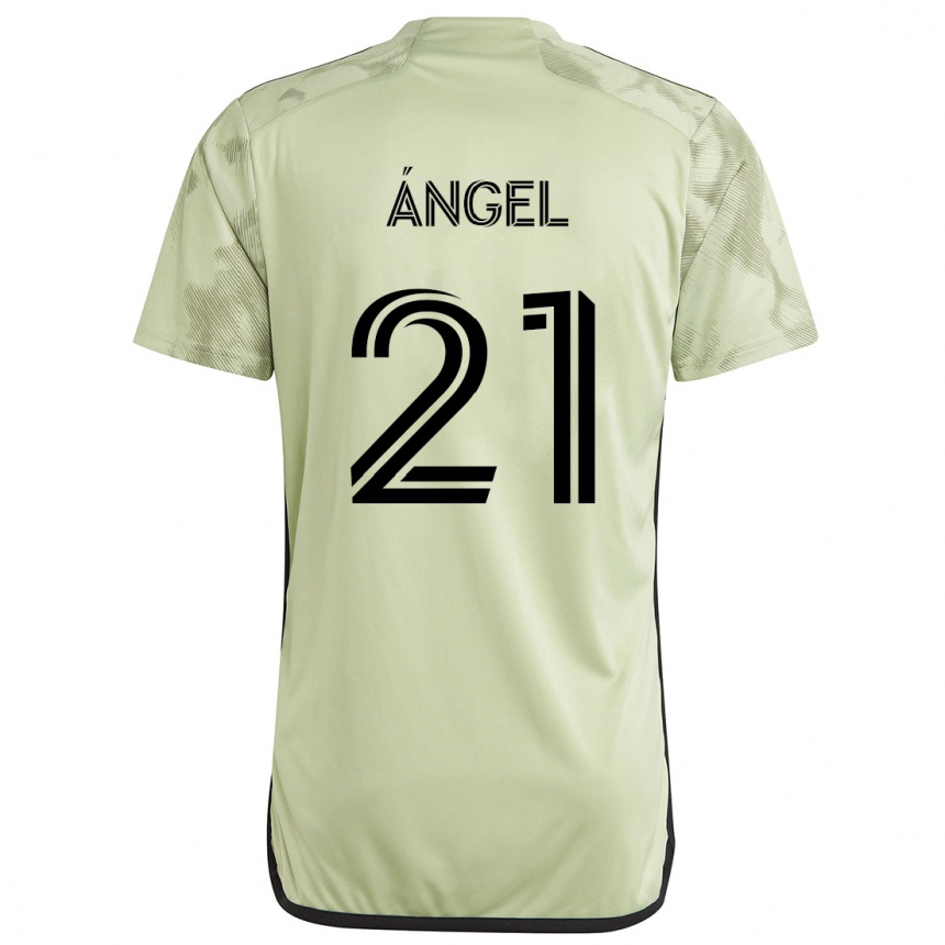 Kids Football Tomás Ángel #21 Light Green Away Jersey 2024/25 T-Shirt Australia