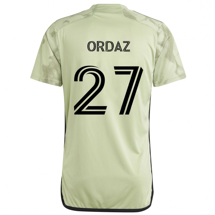 Kids Football Nathan Ordaz #27 Light Green Away Jersey 2024/25 T-Shirt Australia