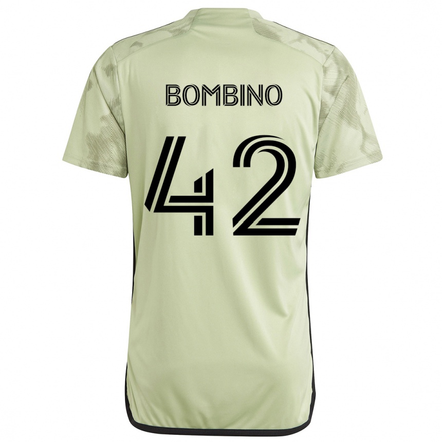 Kids Football Luca Bombino #42 Light Green Away Jersey 2024/25 T-Shirt Australia