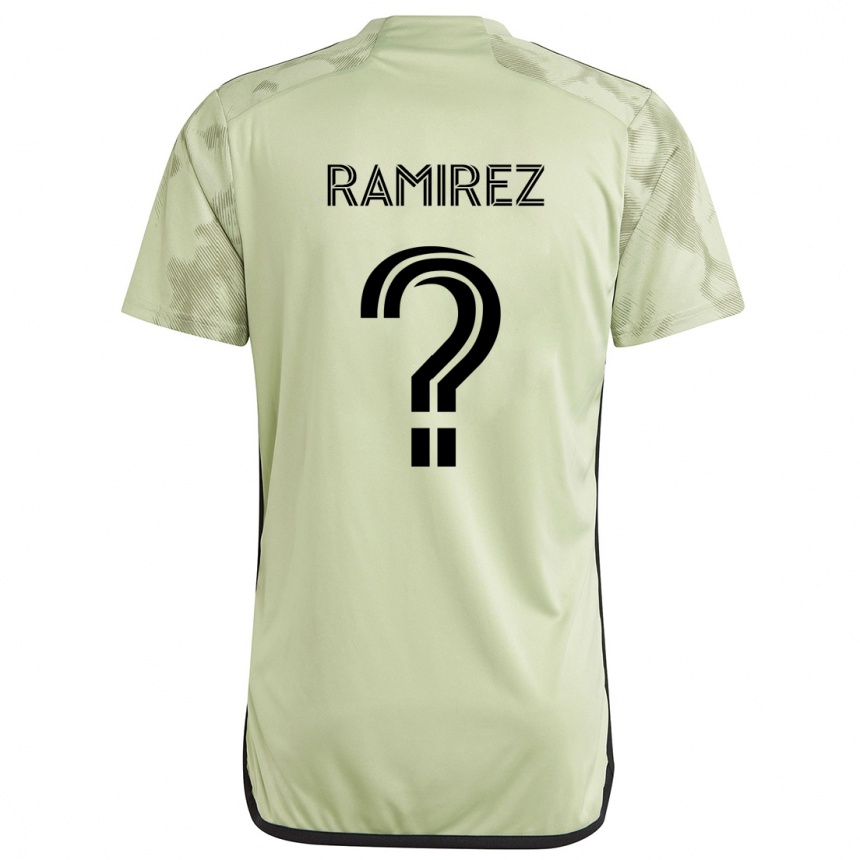 Kids Football Dennis Ramirez #0 Light Green Away Jersey 2024/25 T-Shirt Australia