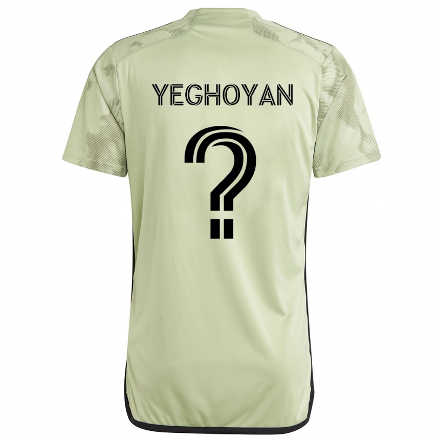 Kids Football David Yeghoyan #0 Light Green Away Jersey 2024/25 T-Shirt Australia