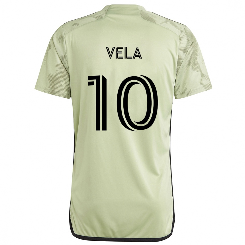 Kids Football Carlos Vela #10 Light Green Away Jersey 2024/25 T-Shirt Australia