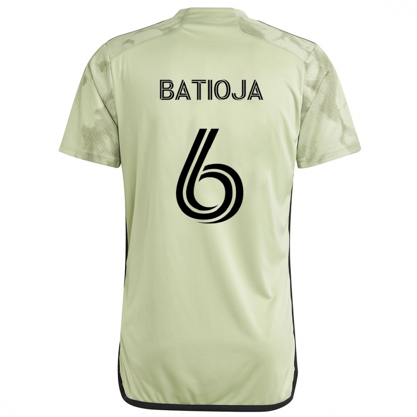 Kids Football Jeremy Batioja #6 Light Green Away Jersey 2024/25 T-Shirt Australia