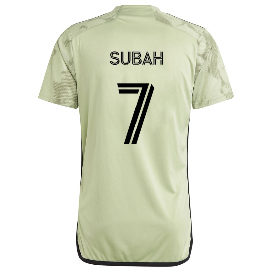 Kids Football Yekeson Subah #7 Light Green Away Jersey 2024/25 T-Shirt Australia