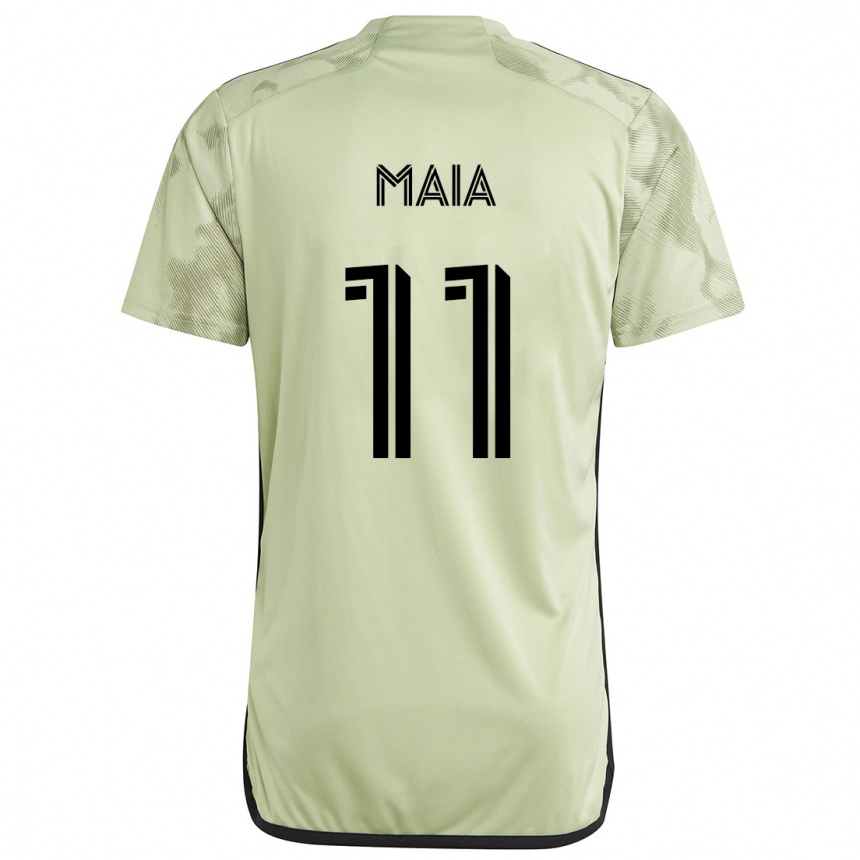 Kids Football Matheus Maia #11 Light Green Away Jersey 2024/25 T-Shirt Australia