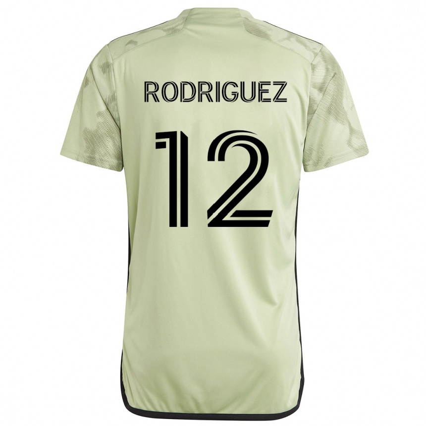 Kids Football Jeremi Rodríguez #12 Light Green Away Jersey 2024/25 T-Shirt Australia