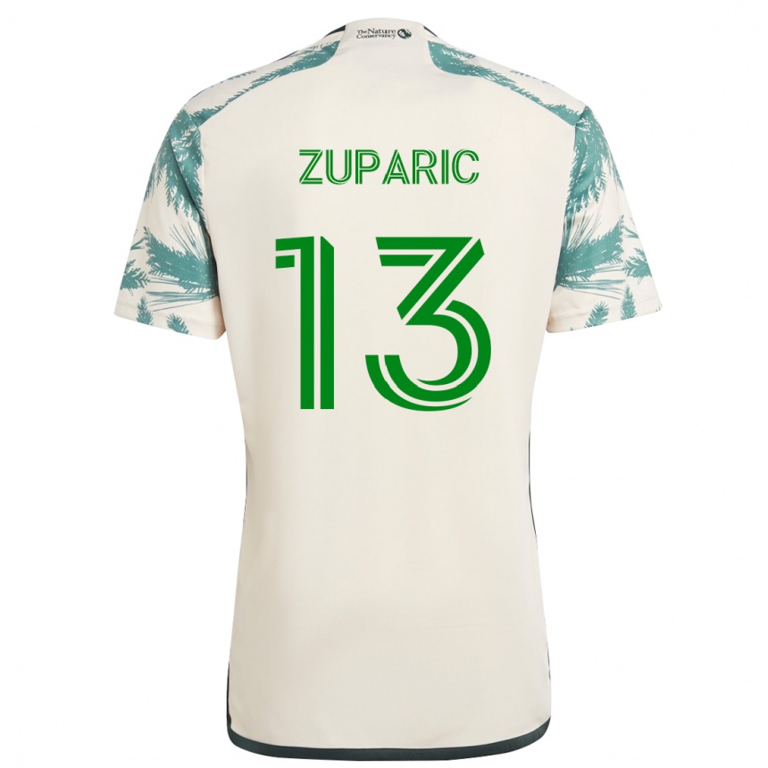 Kids Football Dario Zuparic #13 Beige Brown Away Jersey 2024/25 T-Shirt Australia