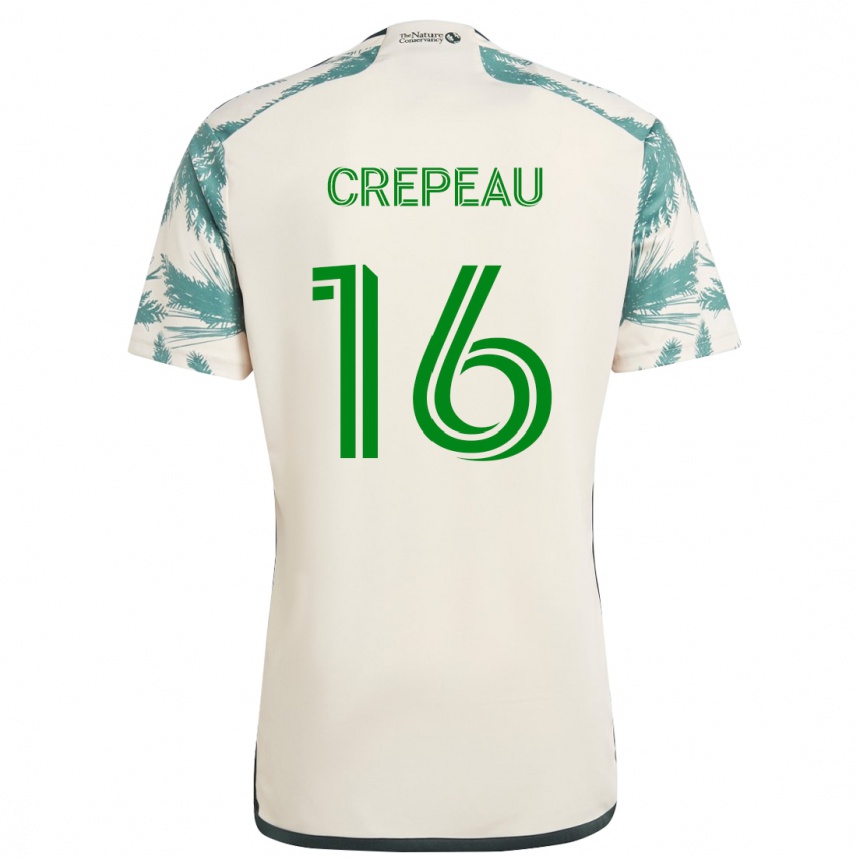 Kids Football Maxime Crépeau #16 Beige Brown Away Jersey 2024/25 T-Shirt Australia