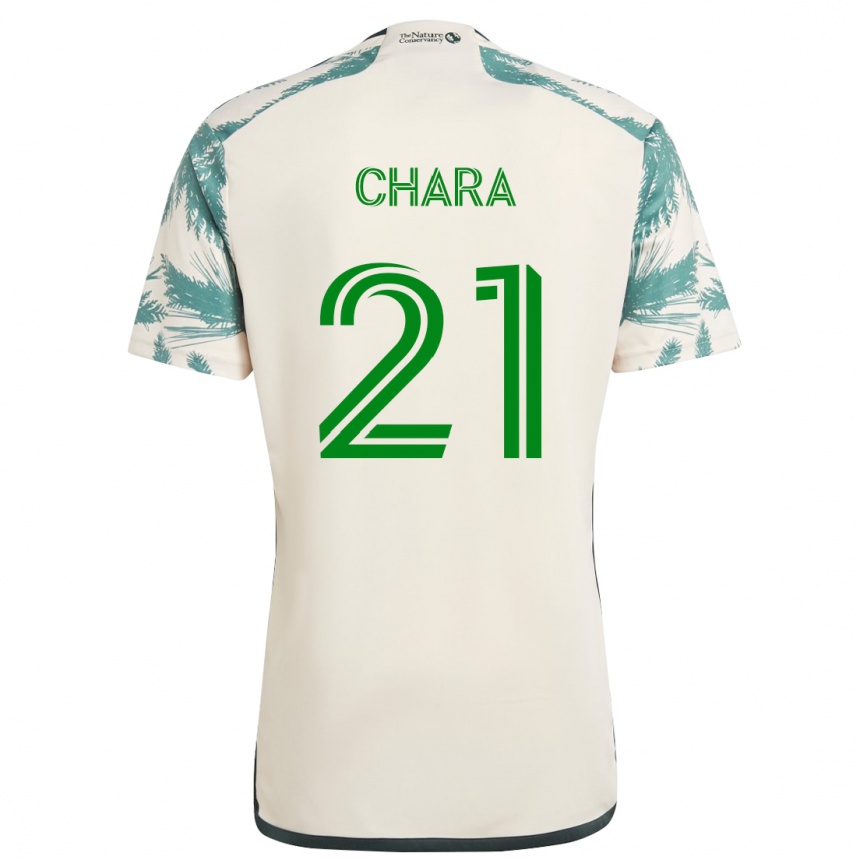 Kids Football Diego Chará #21 Beige Brown Away Jersey 2024/25 T-Shirt Australia