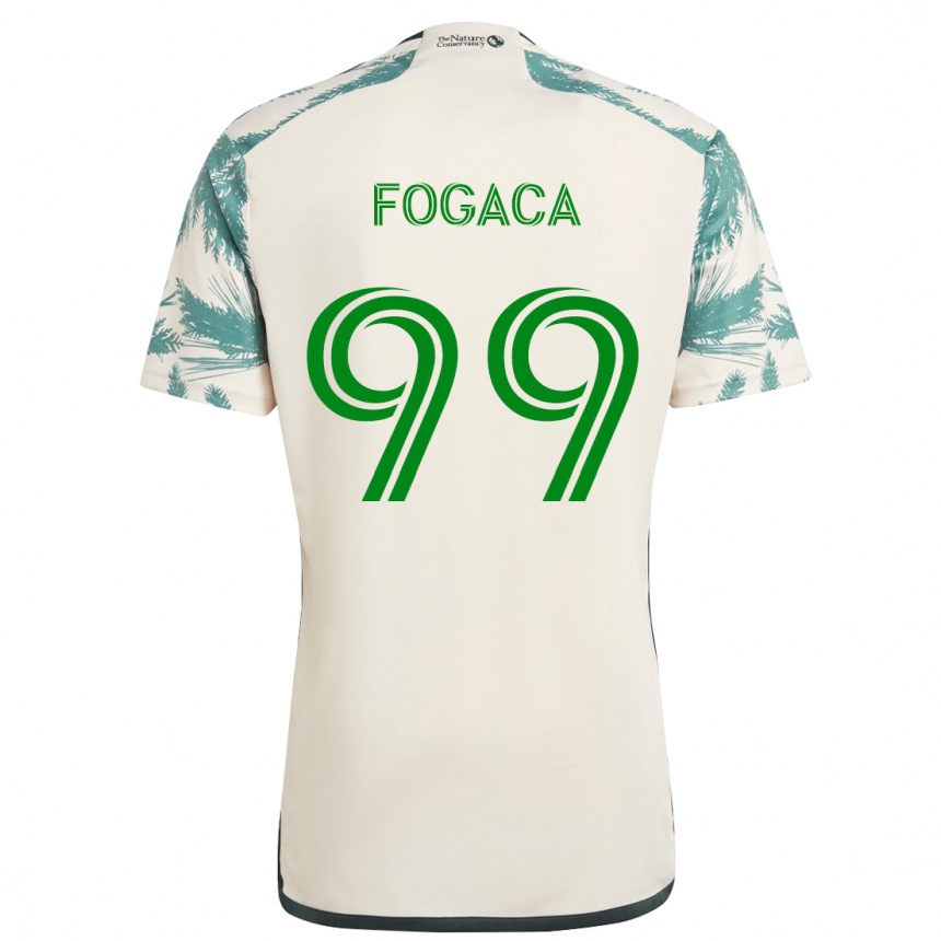 Kids Football Nathan Fogaça #99 Beige Brown Away Jersey 2024/25 T-Shirt Australia