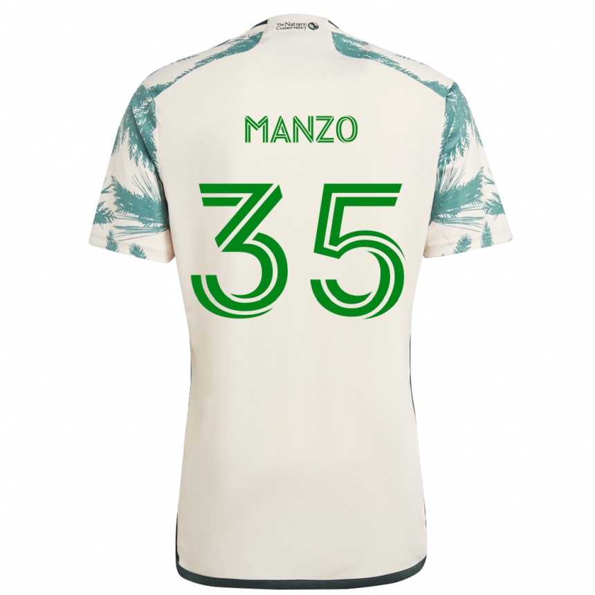 Kids Football Alexis Manzo #35 Beige Brown Away Jersey 2024/25 T-Shirt Australia