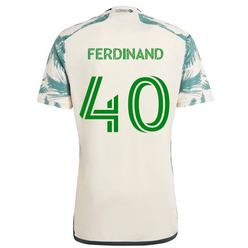 Kids Football Keesean Ferdinand #40 Beige Brown Away Jersey 2024/25 T-Shirt Australia