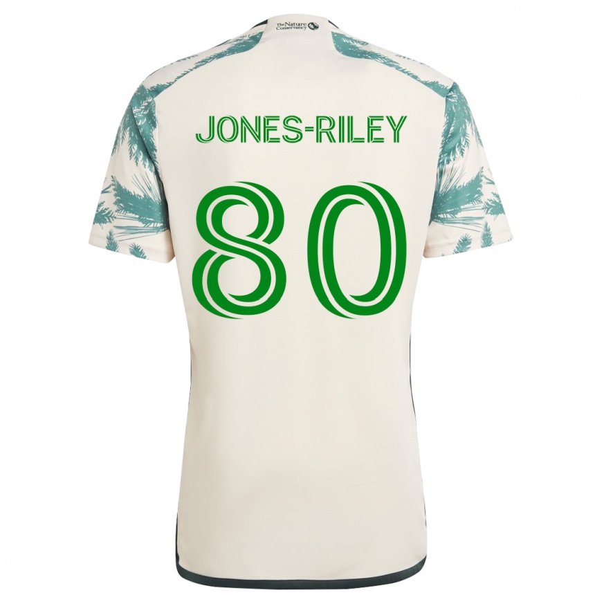 Kids Football Jaden Jones-Riley #80 Beige Brown Away Jersey 2024/25 T-Shirt Australia