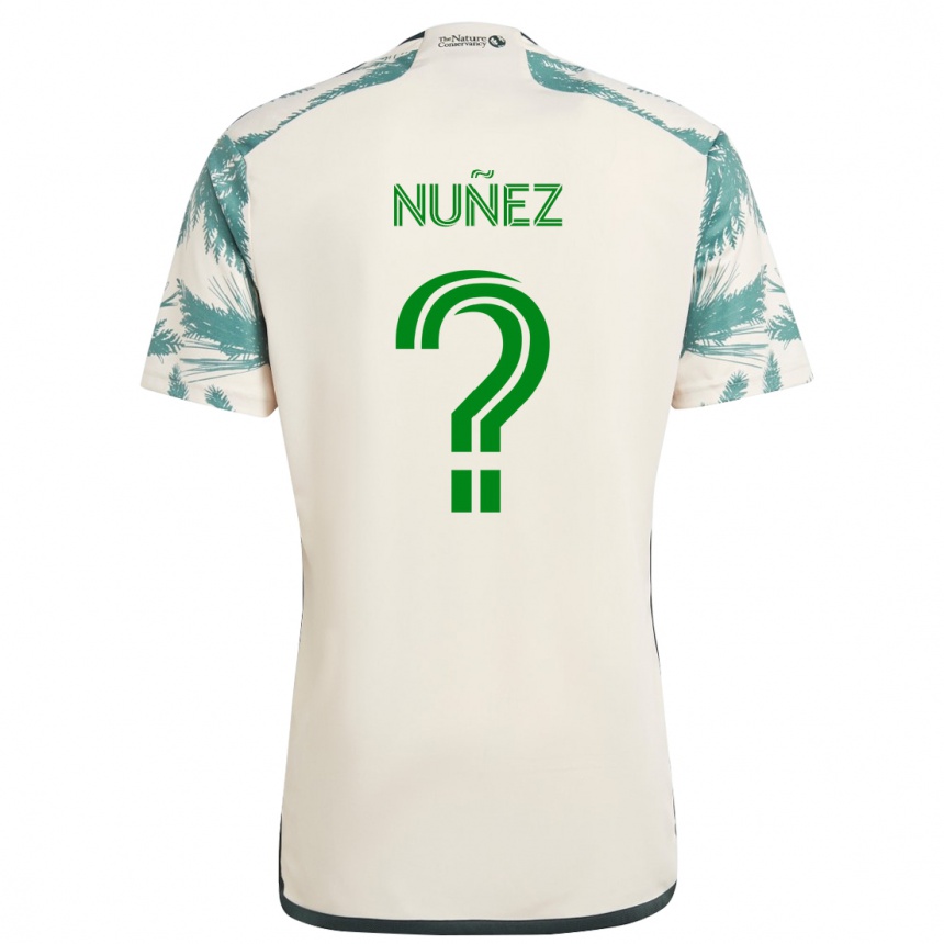 Kids Football Daniel Nuñez #0 Beige Brown Away Jersey 2024/25 T-Shirt Australia