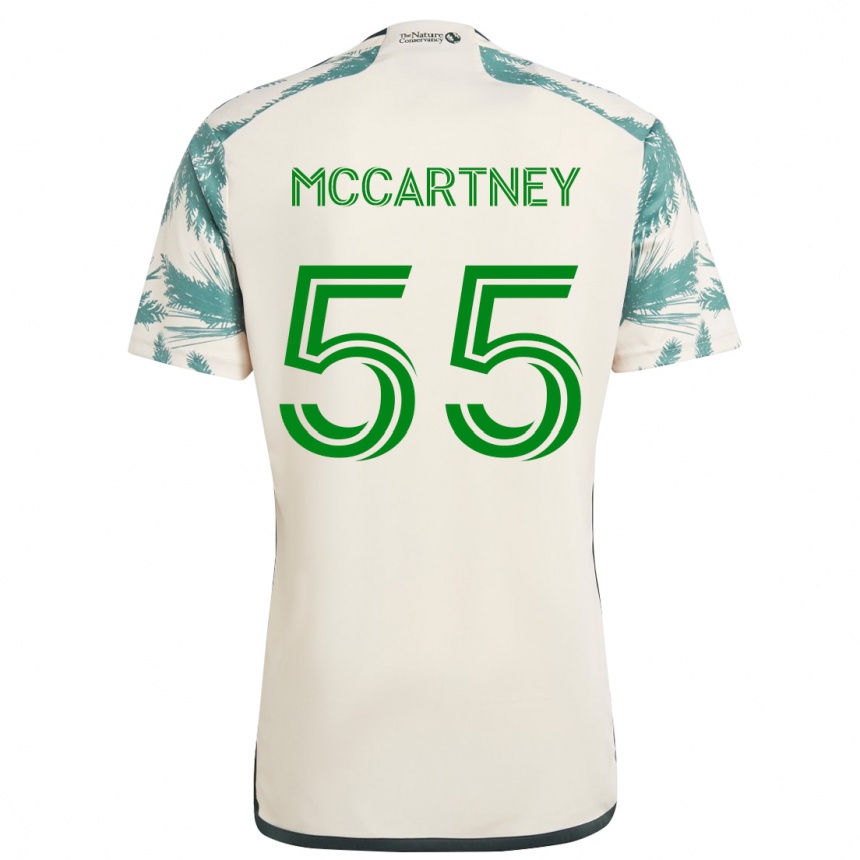 Kids Football Dawson Mccartney #55 Beige Brown Away Jersey 2024/25 T-Shirt Australia