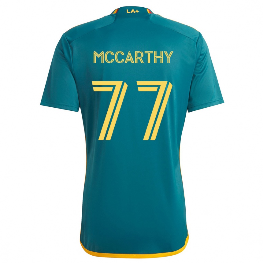 Kids Football John Mccarthy #77 Green Yellow Away Jersey 2024/25 T-Shirt Australia