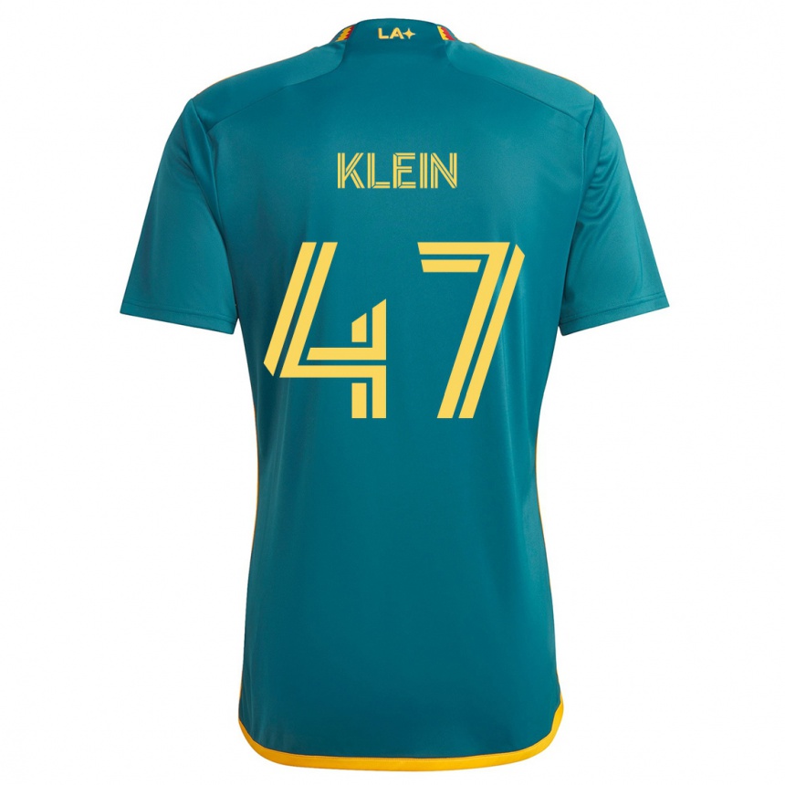 Kids Football Carson Klein #47 Green Yellow Away Jersey 2024/25 T-Shirt Australia