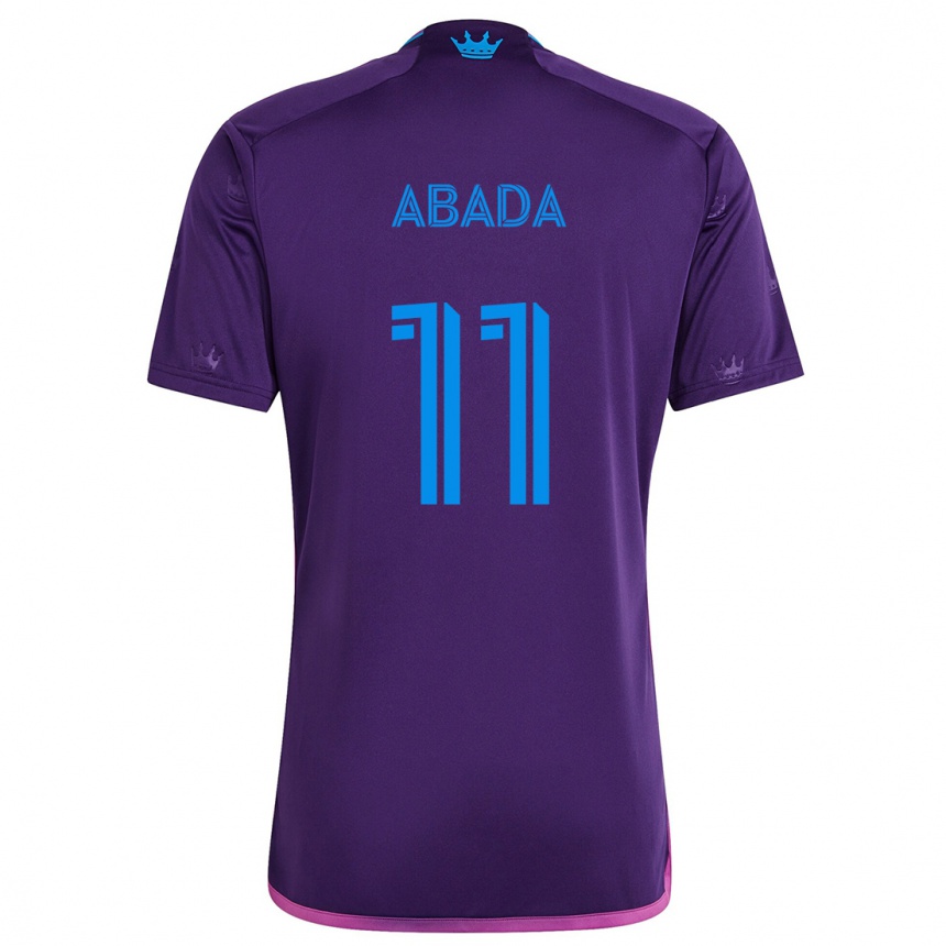 Kids Football Liel Abada #11 Purple Blue Away Jersey 2024/25 T-Shirt Australia