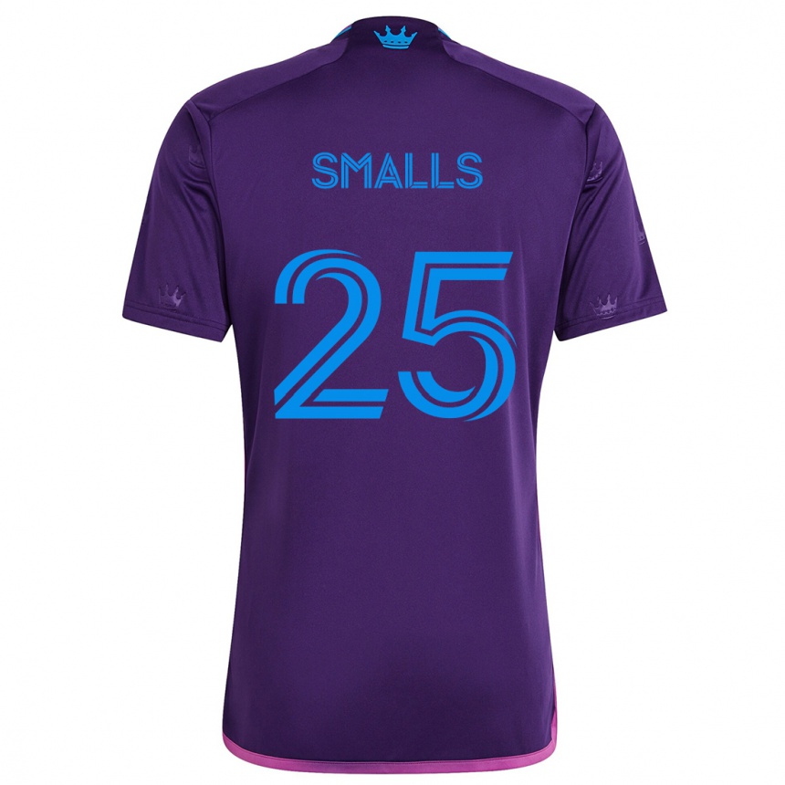 Kids Football Tyger Smalls #25 Purple Blue Away Jersey 2024/25 T-Shirt Australia