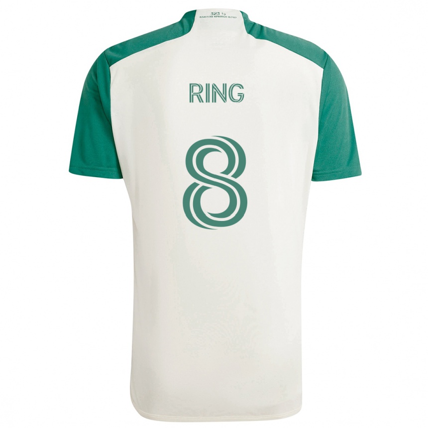 Kids Football Alexander Ring #8 Tan Green Away Jersey 2024/25 T-Shirt Australia